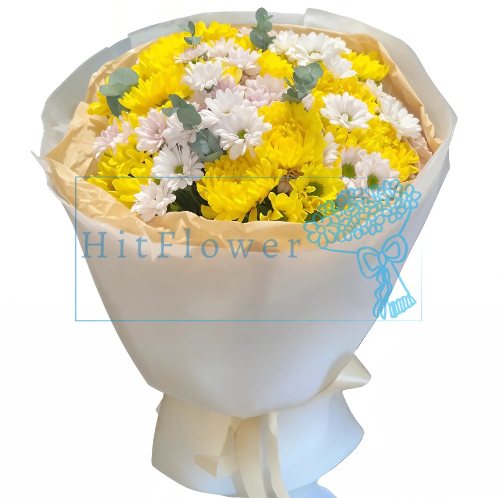 Букет цветов из: Хризантемы